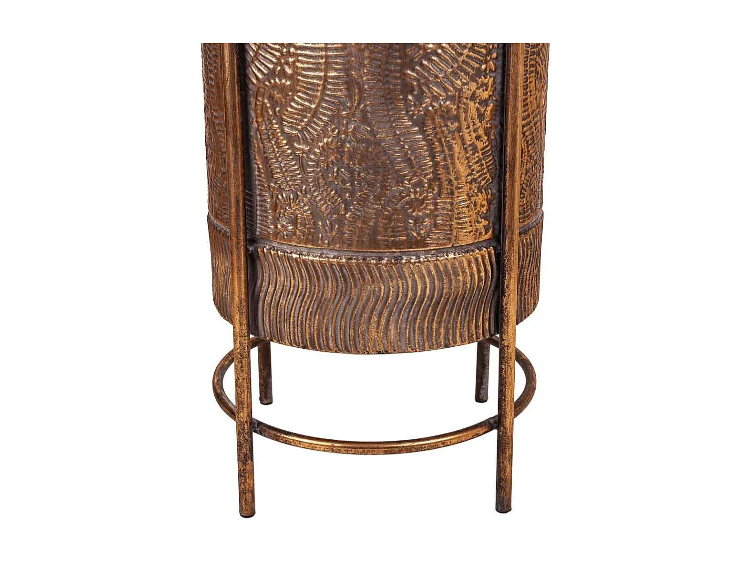 Vaso de flores em metal dourado 30x30x65