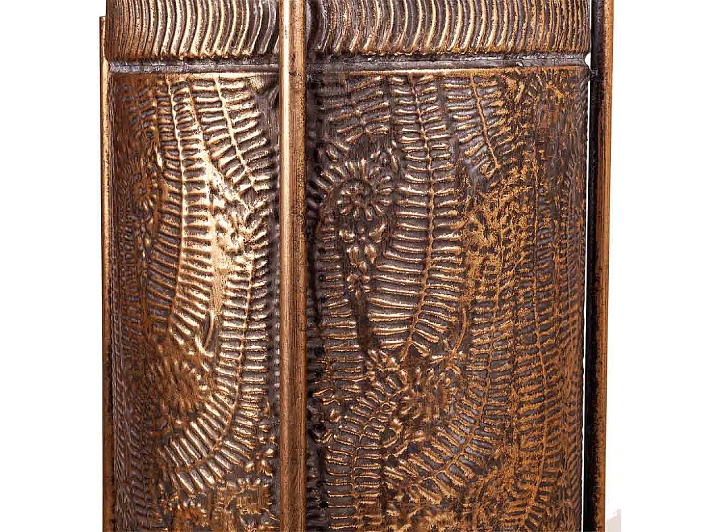 Vaso de flores em metal dourado 30x30x65