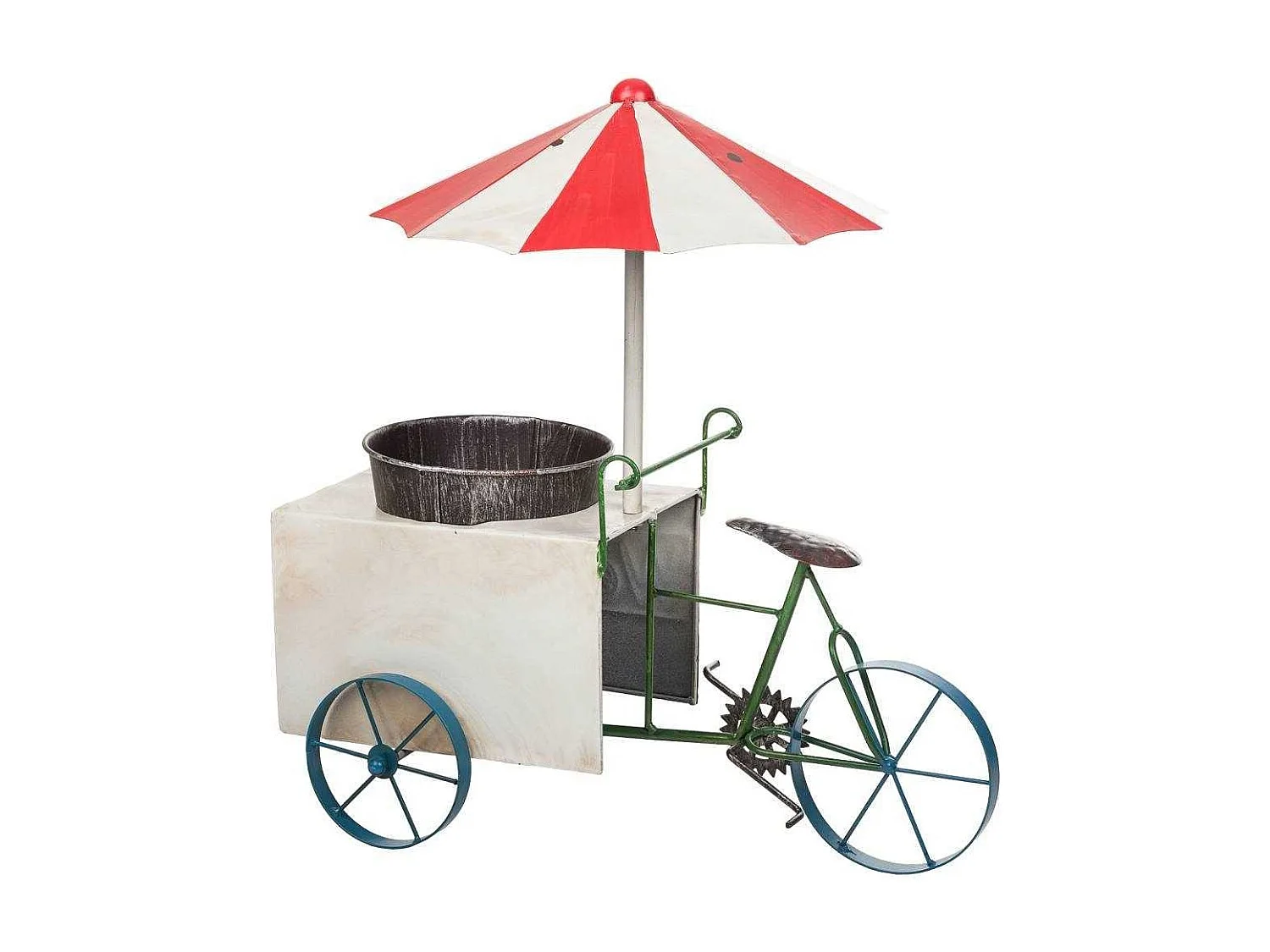 Triciclo portafiori in metallo 49x34x52h