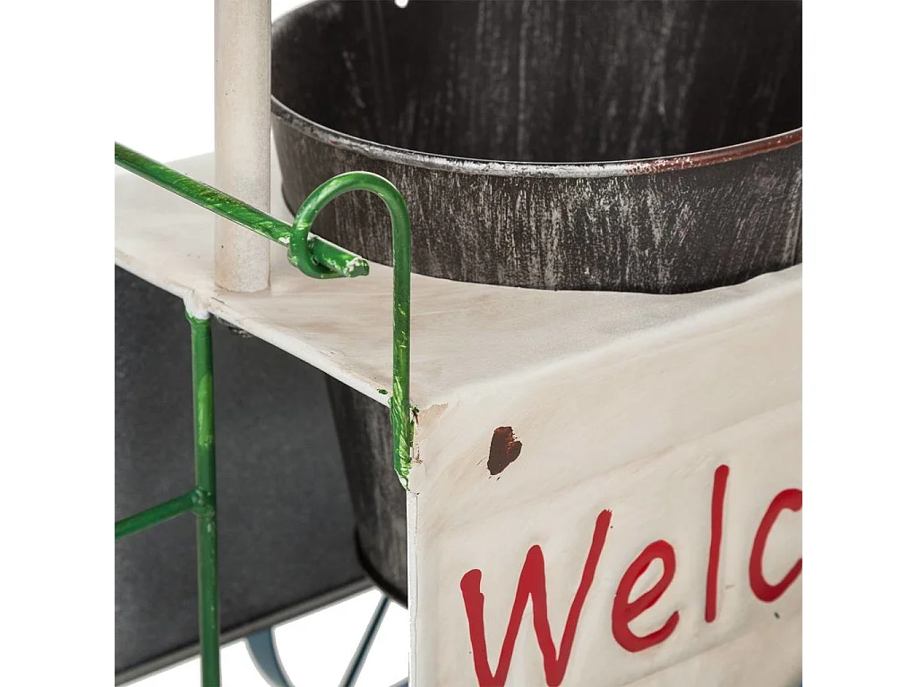 Triciclo portafiori in metallo 49x34x52h