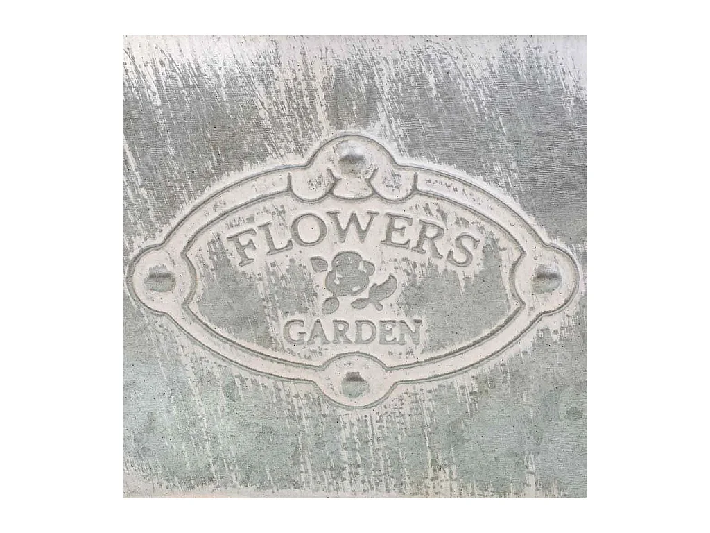 Macetero de metal blanco 29.5/24x24x16.5/19 b:15.5x15.5