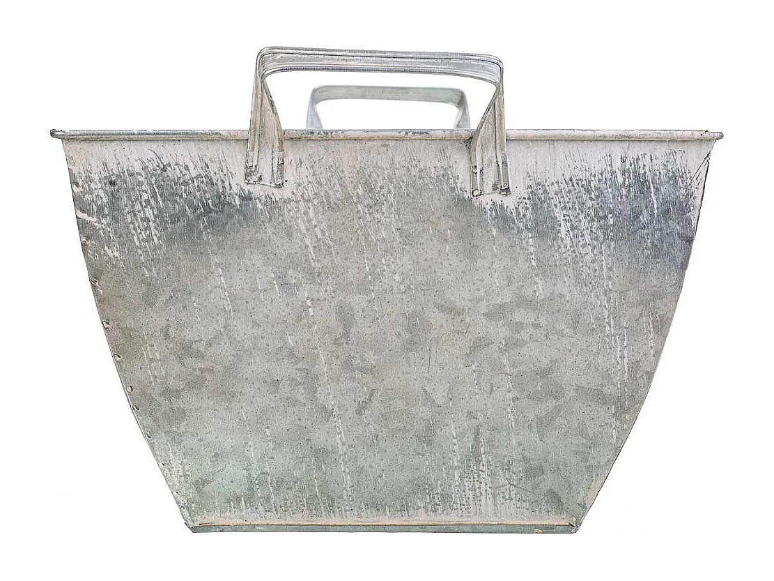 Macetero de metal blanco 29.5/24x24x16.5/19 b:15.5x15.5