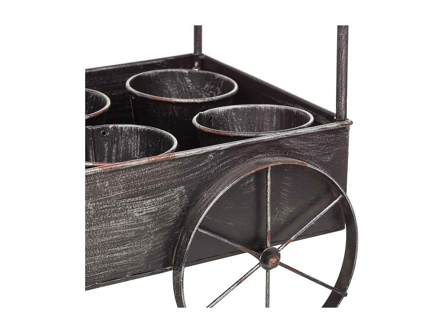 Blumenwagen aus Metall, 43,5 x 27 x 52,5 h cm