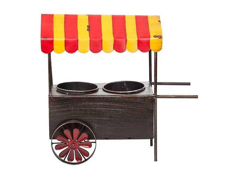 Blumenwagen aus Metall 37,5x21x37h cm