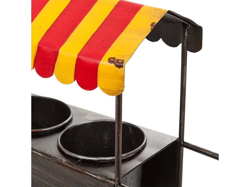 Blumenwagen aus Metall 37,5x21x37h cm