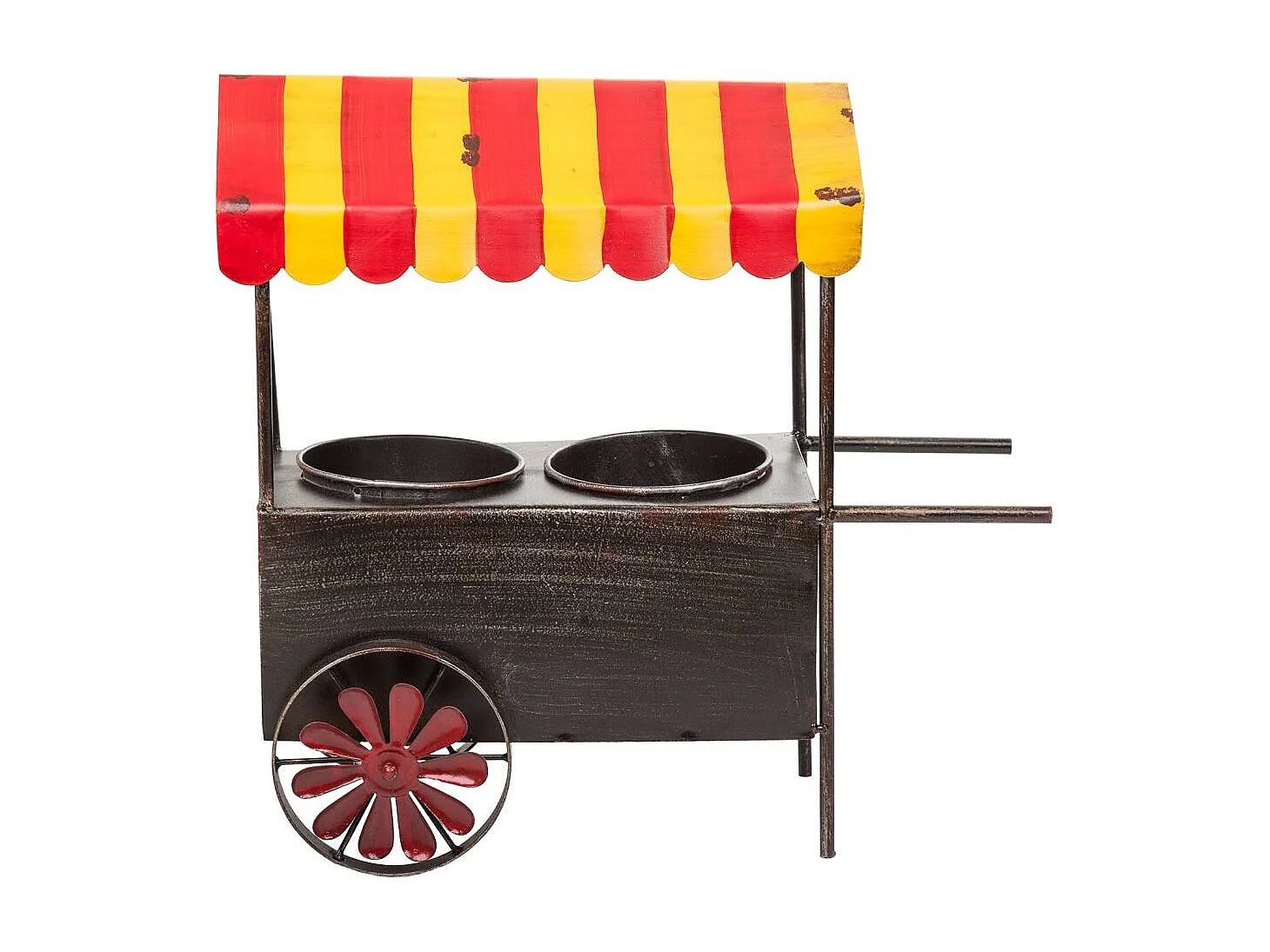Blumenwagen aus Metall 37,5x21x37h cm