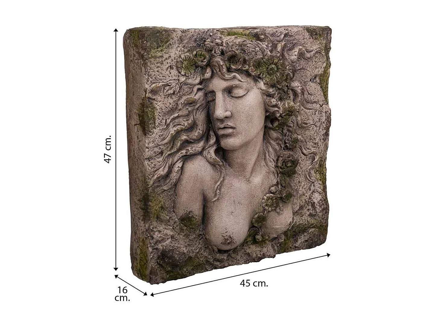 Mur végétal décoratif en magnésie 47x45x16h