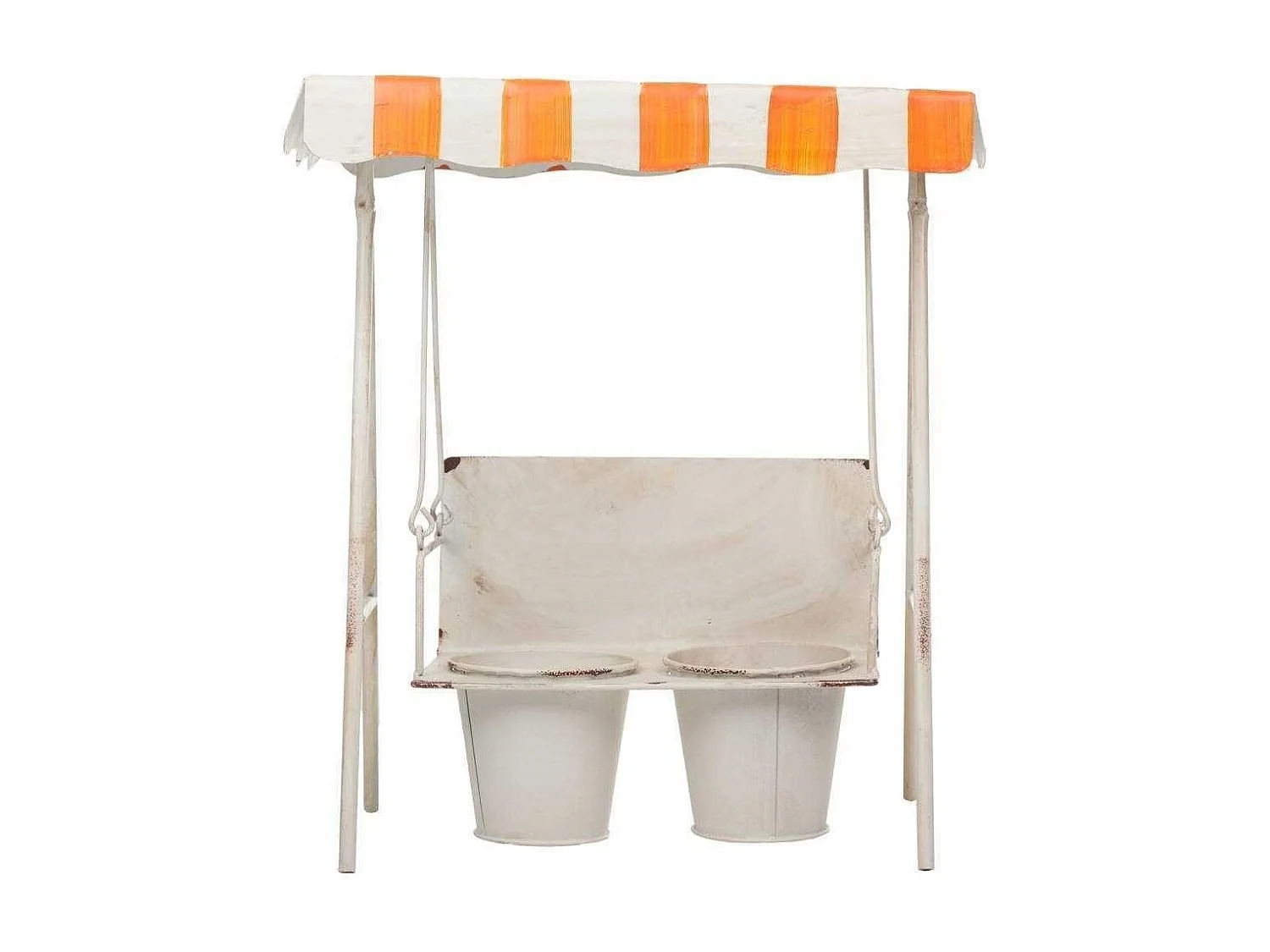 Sgabello portafiori in metallo 31x21x38h