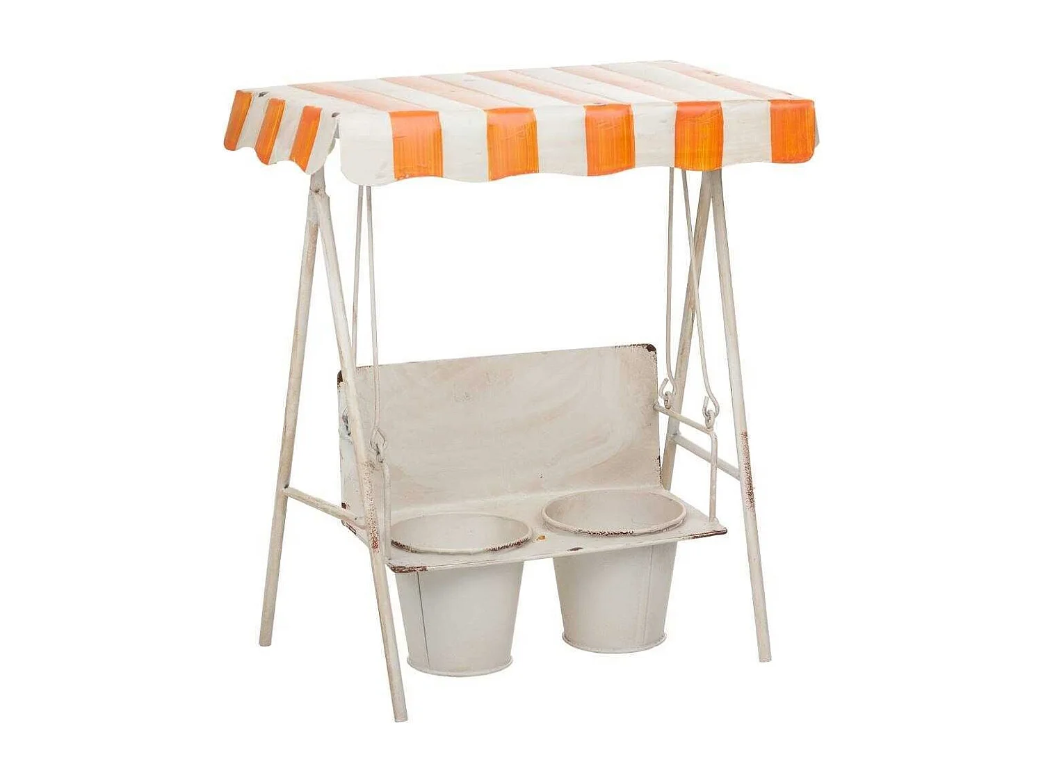 Sgabello portafiori in metallo 31x21x38h