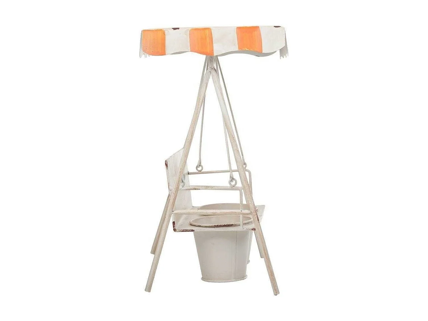 Sgabello portafiori in metallo 31x21x38h