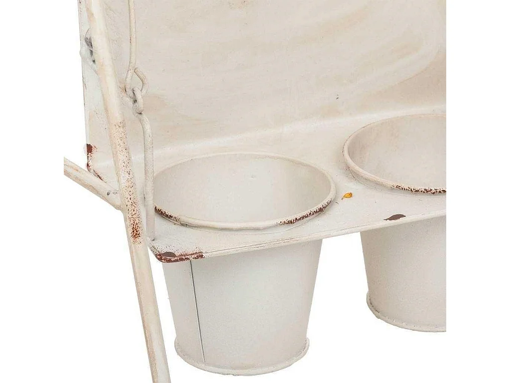 Blumentopfbank aus Metall, 31x21x38h cm