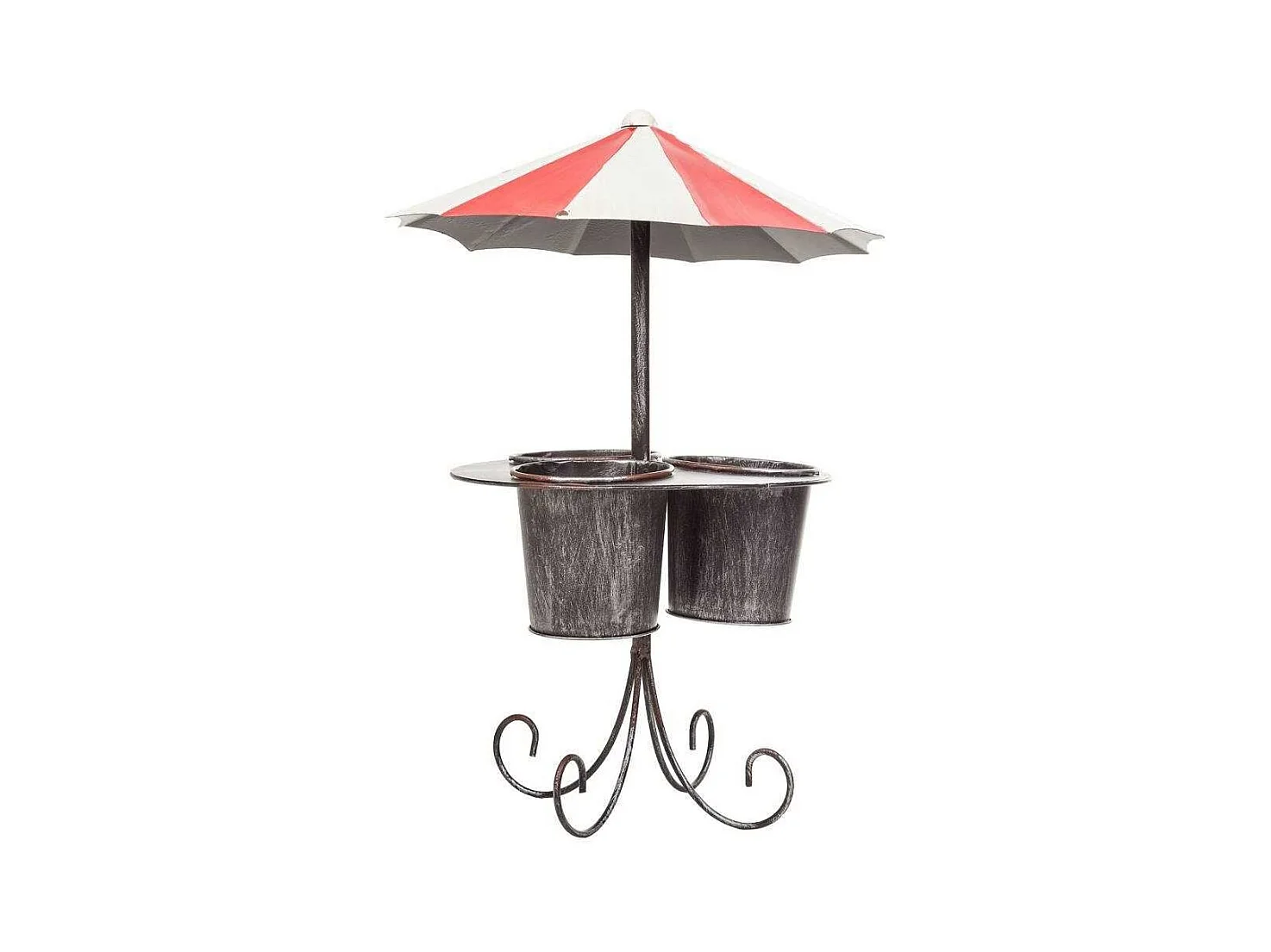 Pflanzschirm aus Metall, 32,5 x 32,5 x 49 h cm