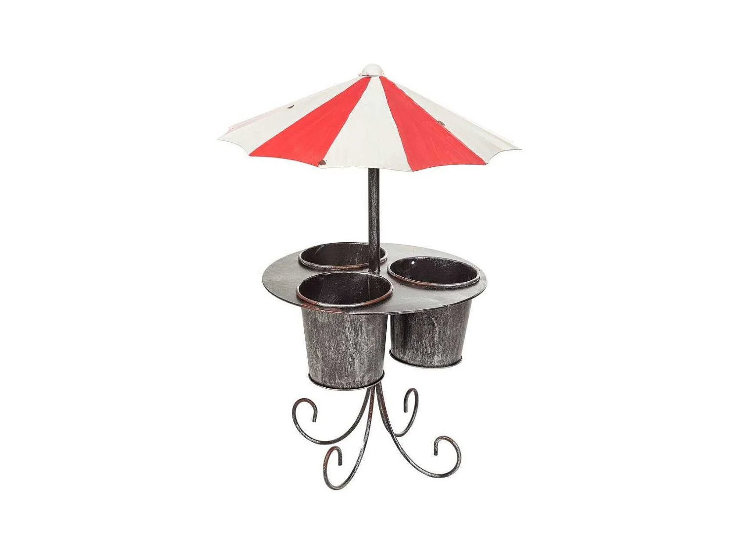 Pflanzschirm aus Metall, 32,5 x 32,5 x 49 h cm