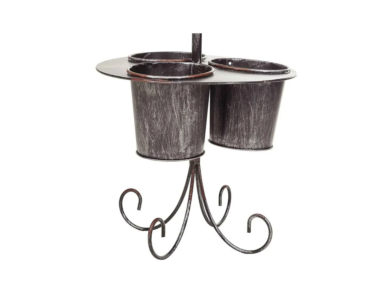 Pflanzschirm aus Metall, 32,5 x 32,5 x 49 h cm