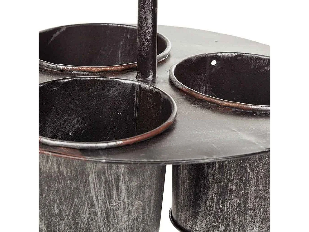 Pflanzschirm aus Metall, 32,5 x 32,5 x 49 h cm