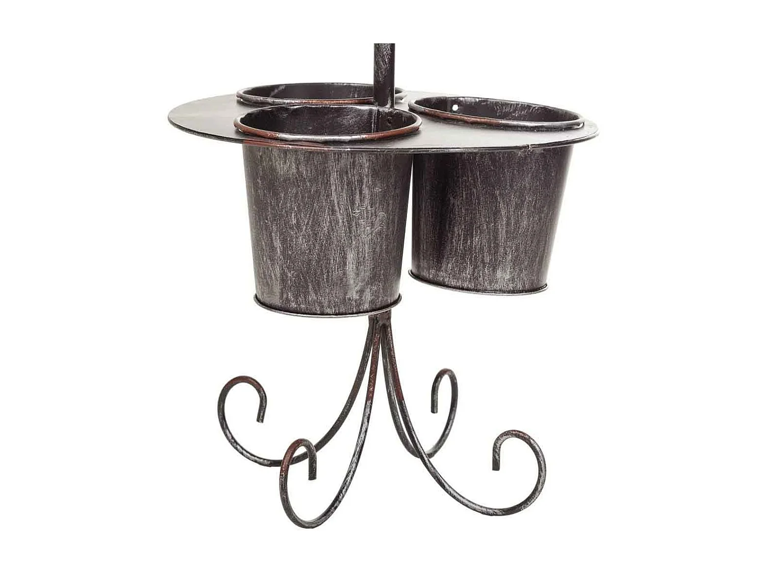 Pflanzschirm aus Metall, 32,5 x 32,5 x 49 h cm