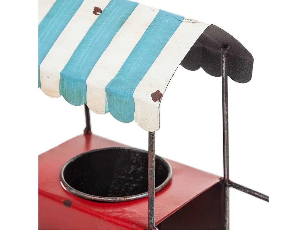 Carrinho de flores em metal 24,5x15x28,5