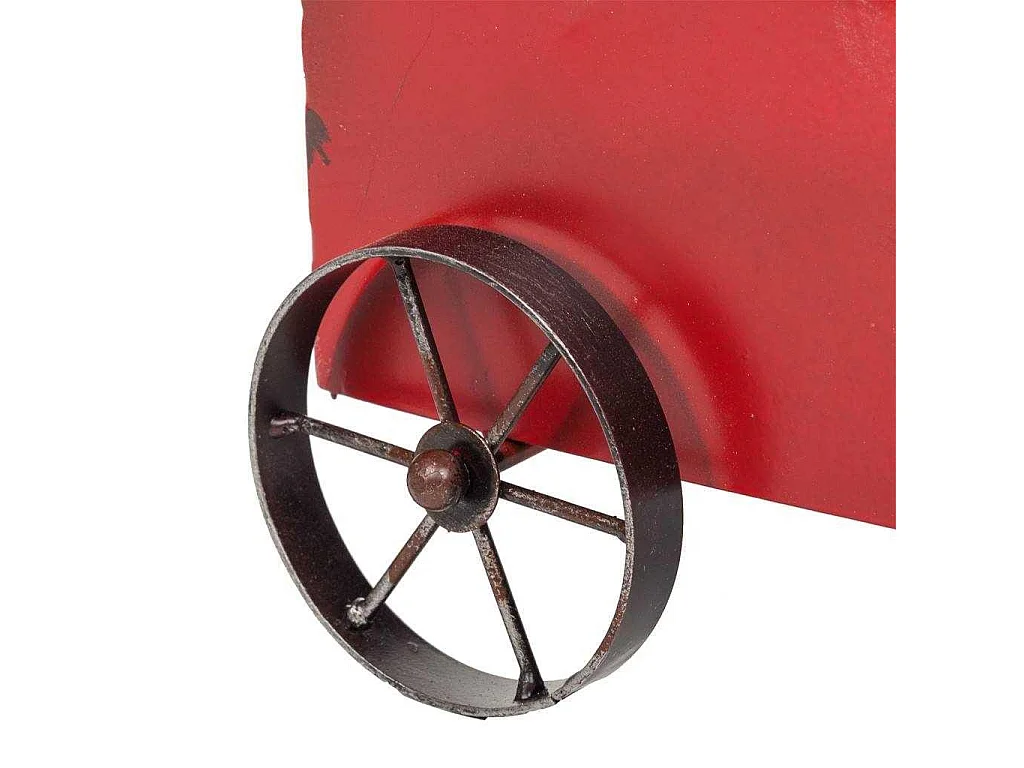 Carrinho de flores em metal 24,5x15x28,5