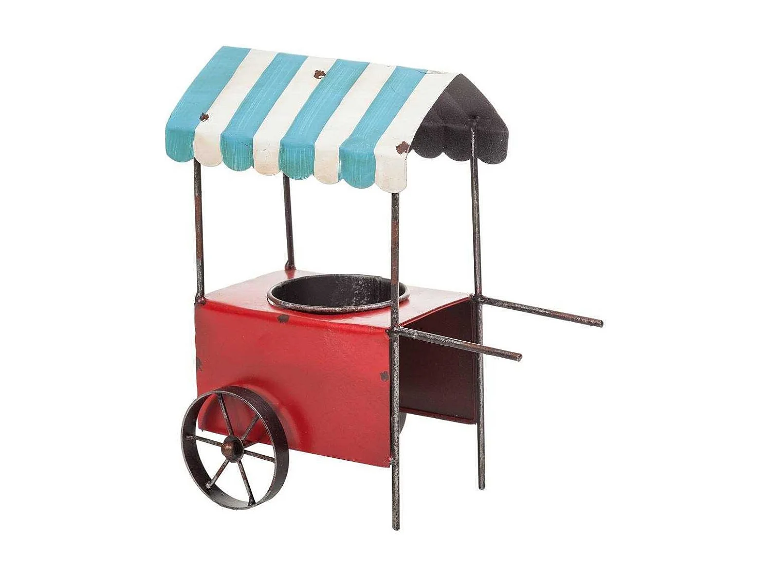 Blumenwagen aus Metall, 24,5 x 15 x 28,5 h cm