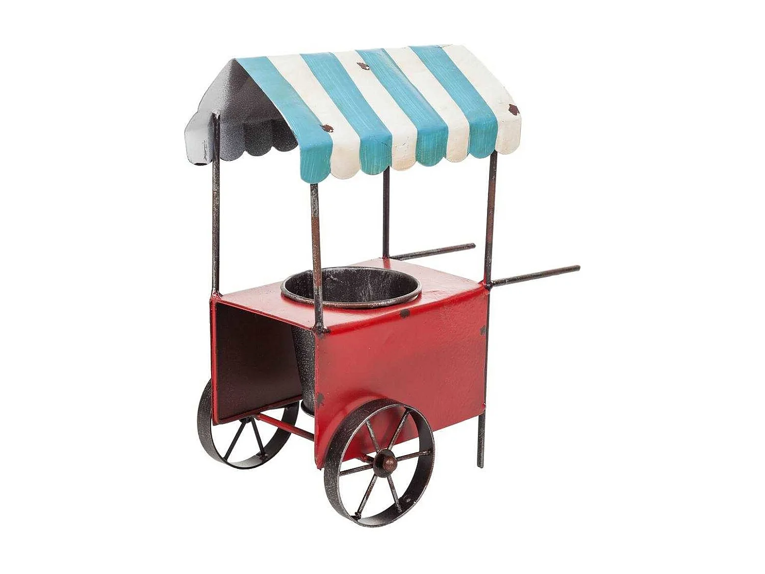 Blumenwagen aus Metall, 24,5 x 15 x 28,5 h cm