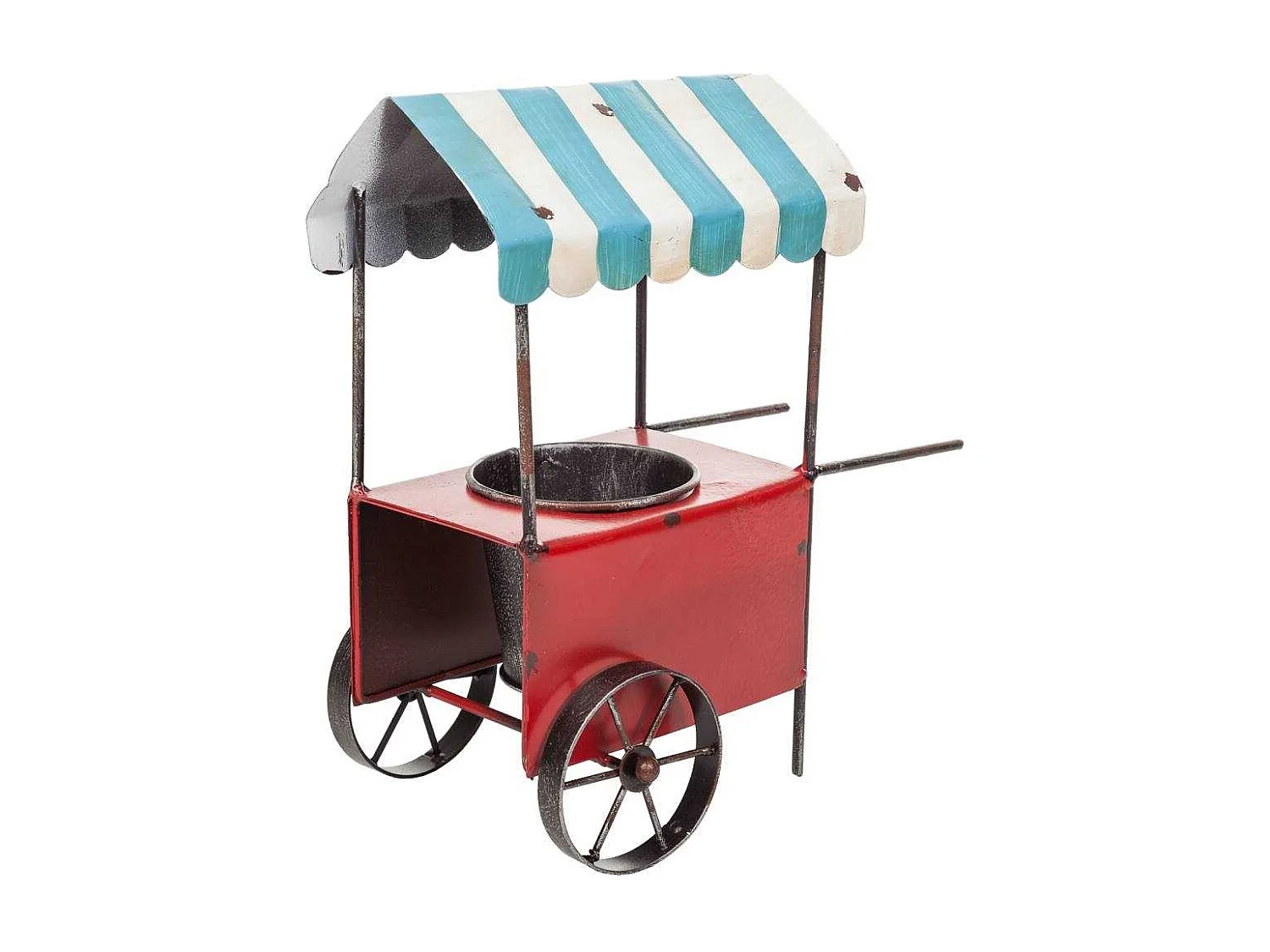 Blumenwagen aus Metall, 24,5 x 15 x 28,5 h cm