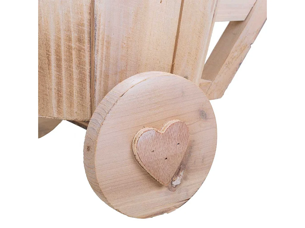 Vaso de flores de madeira marrom Bici 39,5x23x25,8