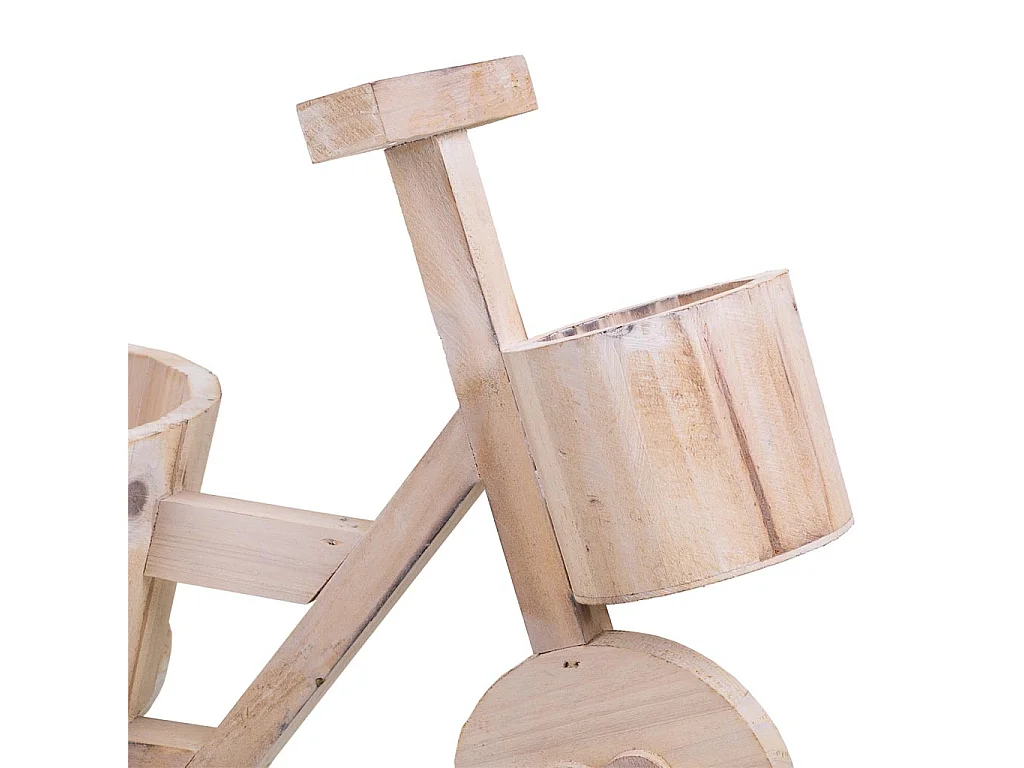 Bici Brown PflanzgefÃ¤ß aus Holz, 39,5 x 23 x 25,8 h cm
