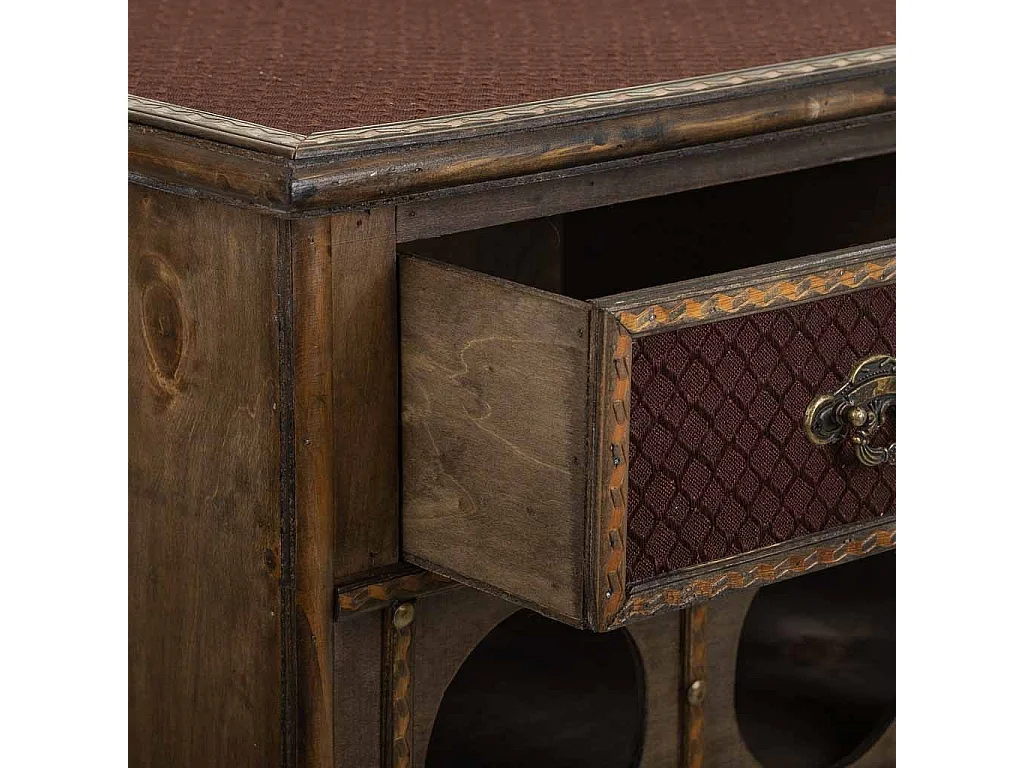 Mobile portabottiglie vino in legno marrone 63x31x69,5h