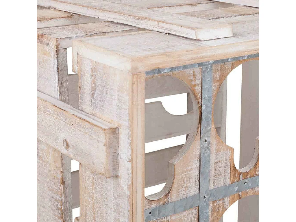 Braune Weinregal-Schublade aus Holz, 33x32x43h cm