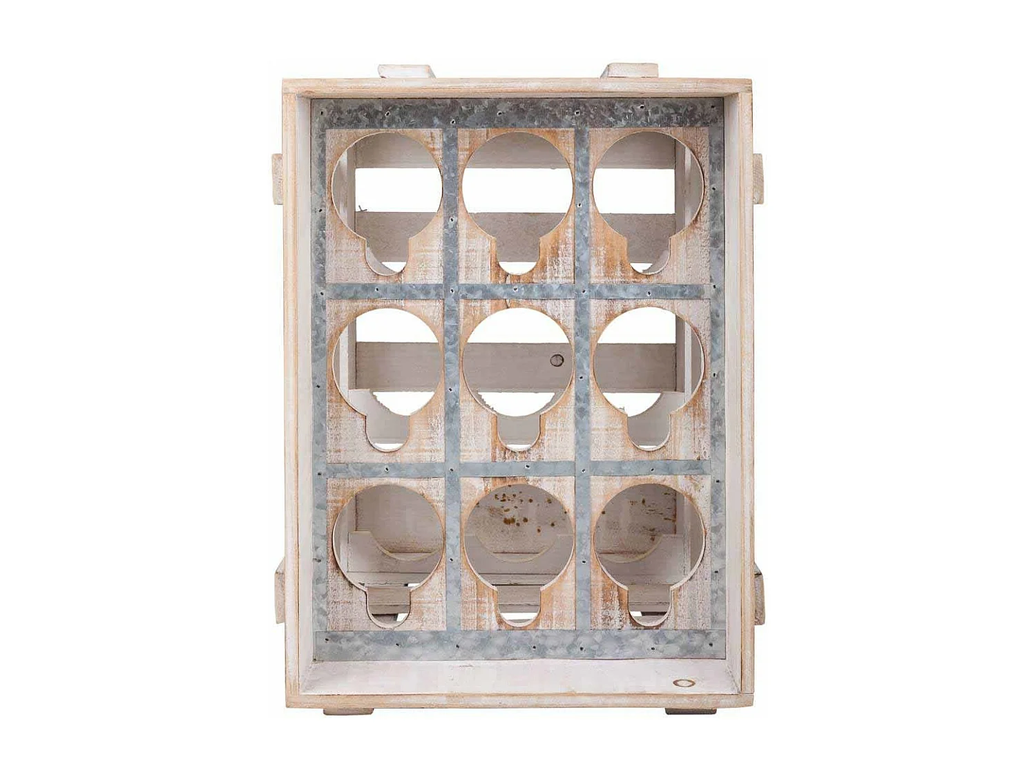 Cassetto portabottiglie in legno marrone 33x32x43h