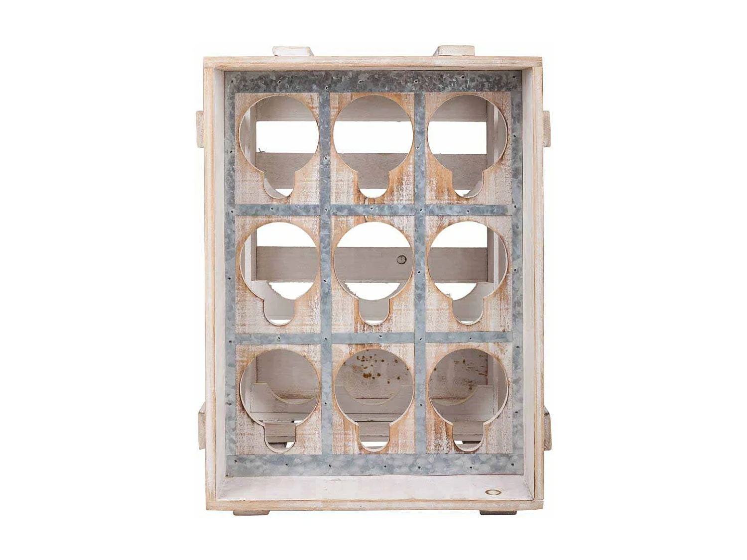 Braune Weinregal-Schublade aus Holz, 33x32x43h cm