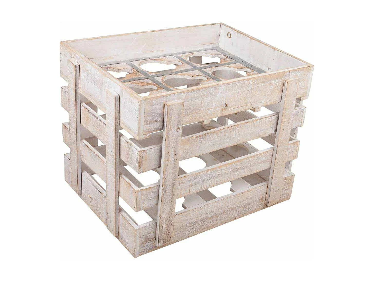 Braune Weinregal-Schublade aus Holz, 33x32x43h cm