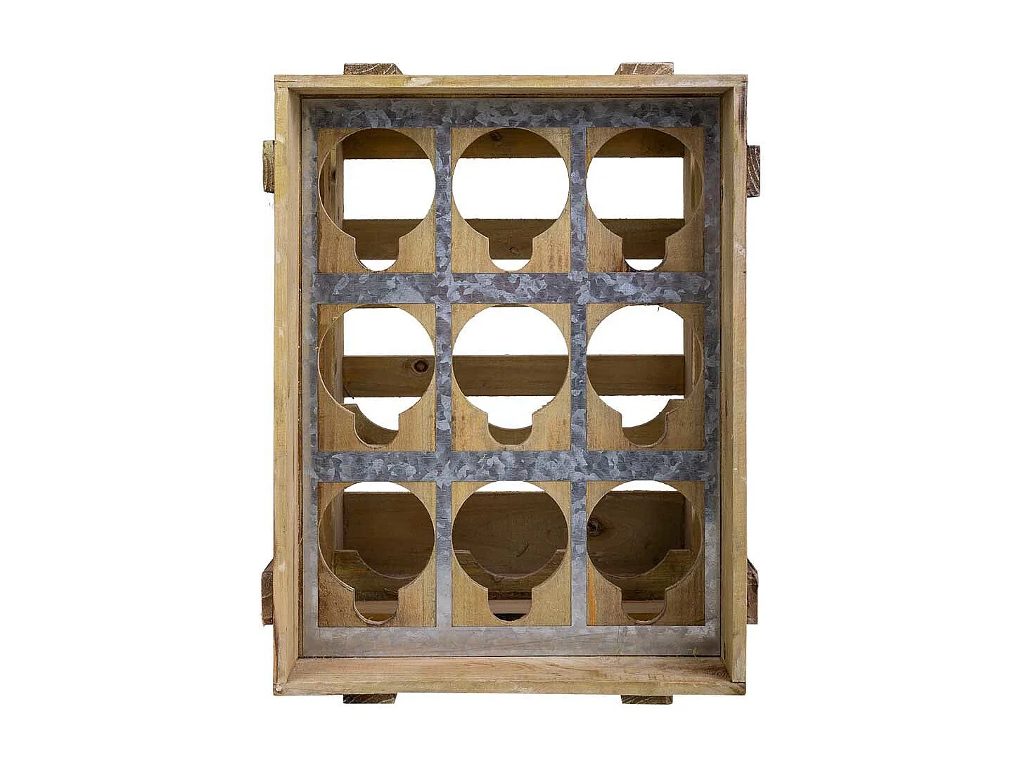 Braune Weinregal-Schublade aus Holz, 33 x 32,5 x 43 h cm