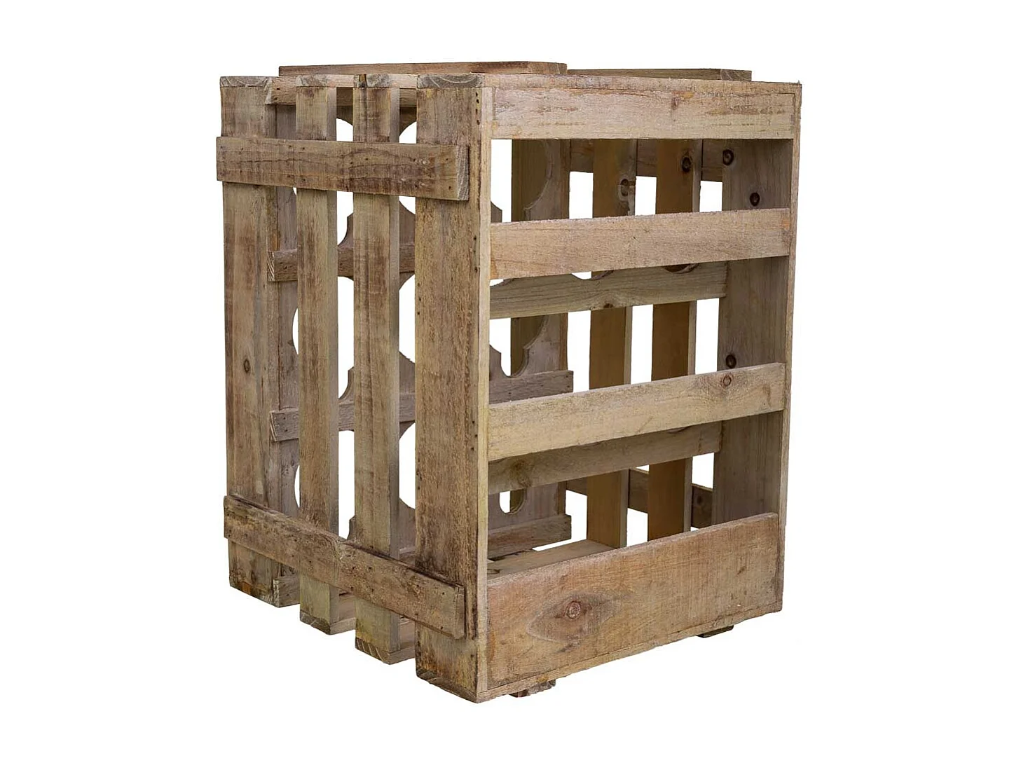 Braune Weinregal-Schublade aus Holz, 33 x 32,5 x 43 h cm