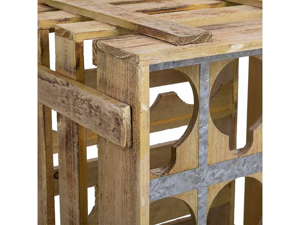 Braune Weinregal-Schublade aus Holz, 33 x 32,5 x 43 h cm