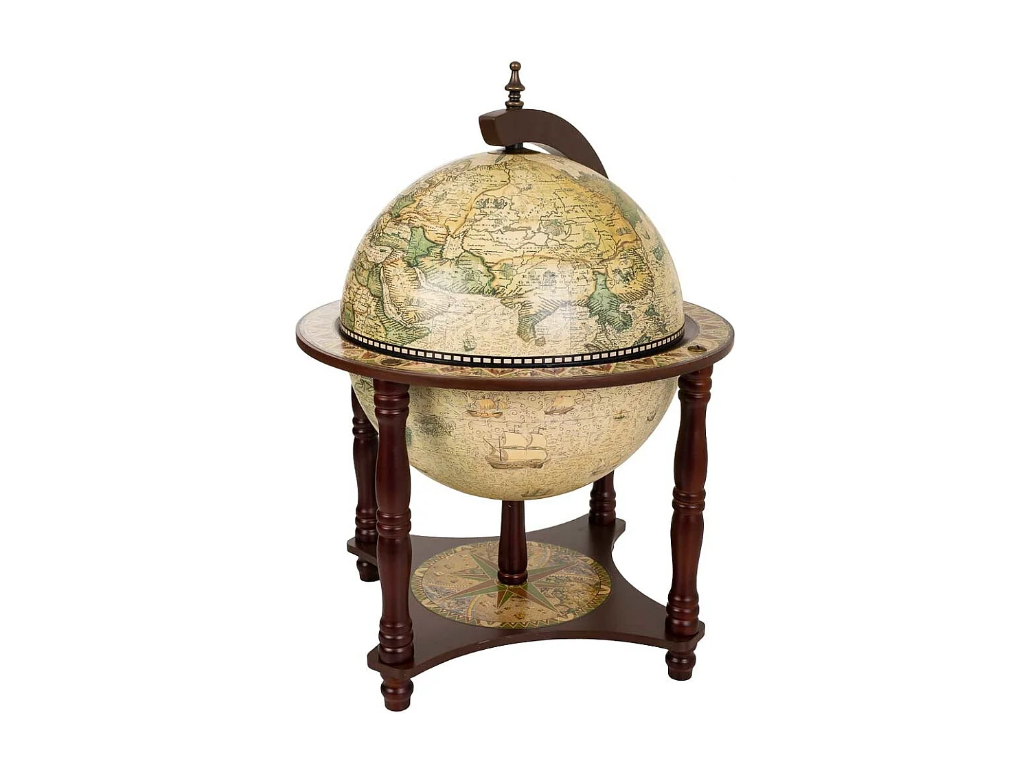 Mueble botellero globo terráqueo 42x42x57