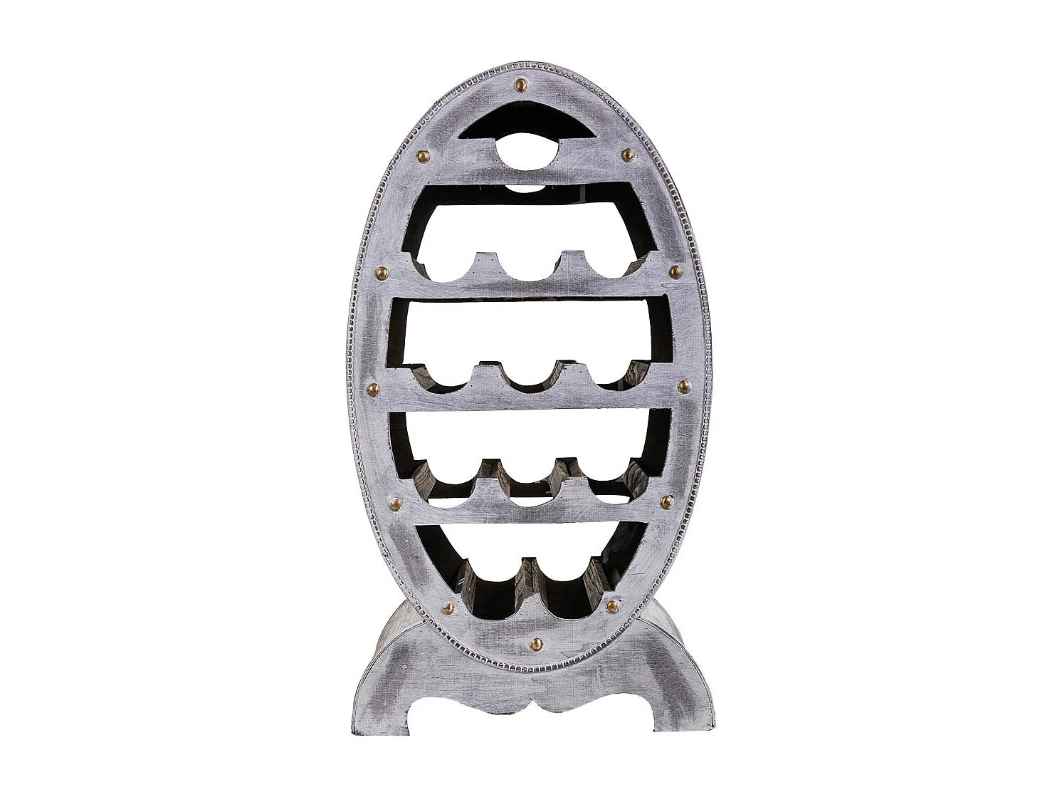 Casier à vin en bois gris 46x27x85h