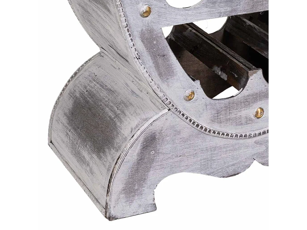 Casier à vin en bois gris 46x27x85h