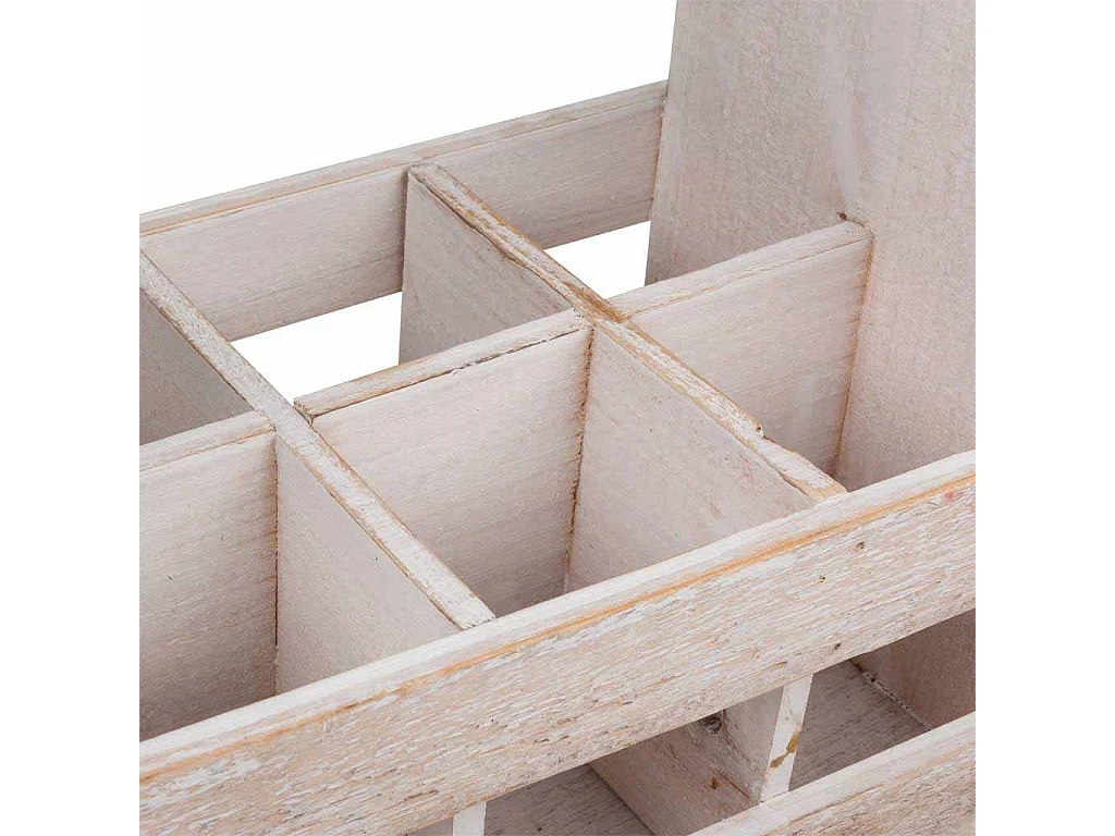 Braunes Weinregal aus Holz, 37x19x33h cm