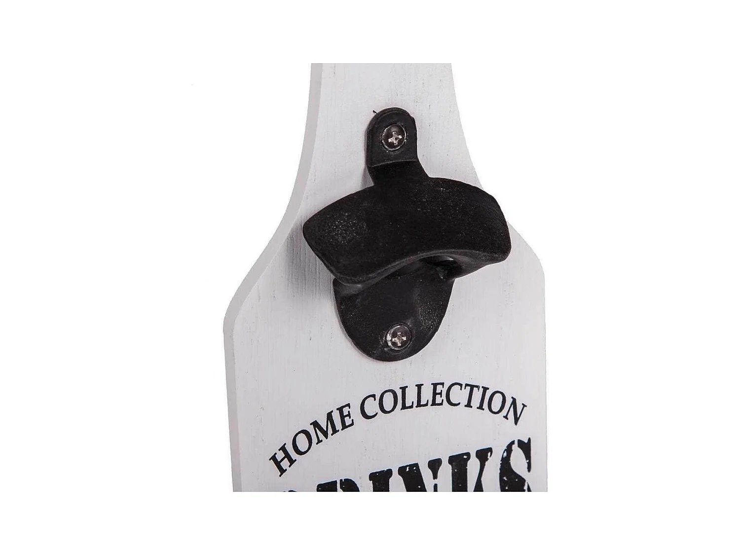 Flaschenöffner aus Holz mit weißem Lack, 30 x 12 x 4,5 cm