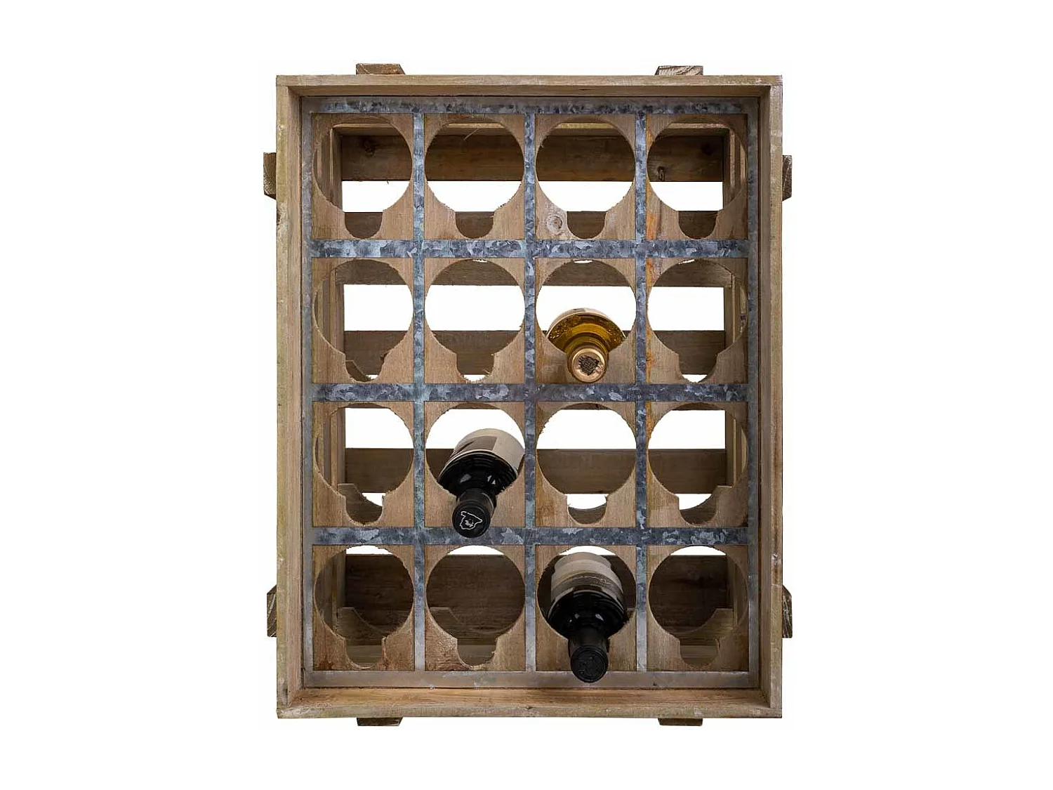 Cajón botellero de madera marrón 41x32x55