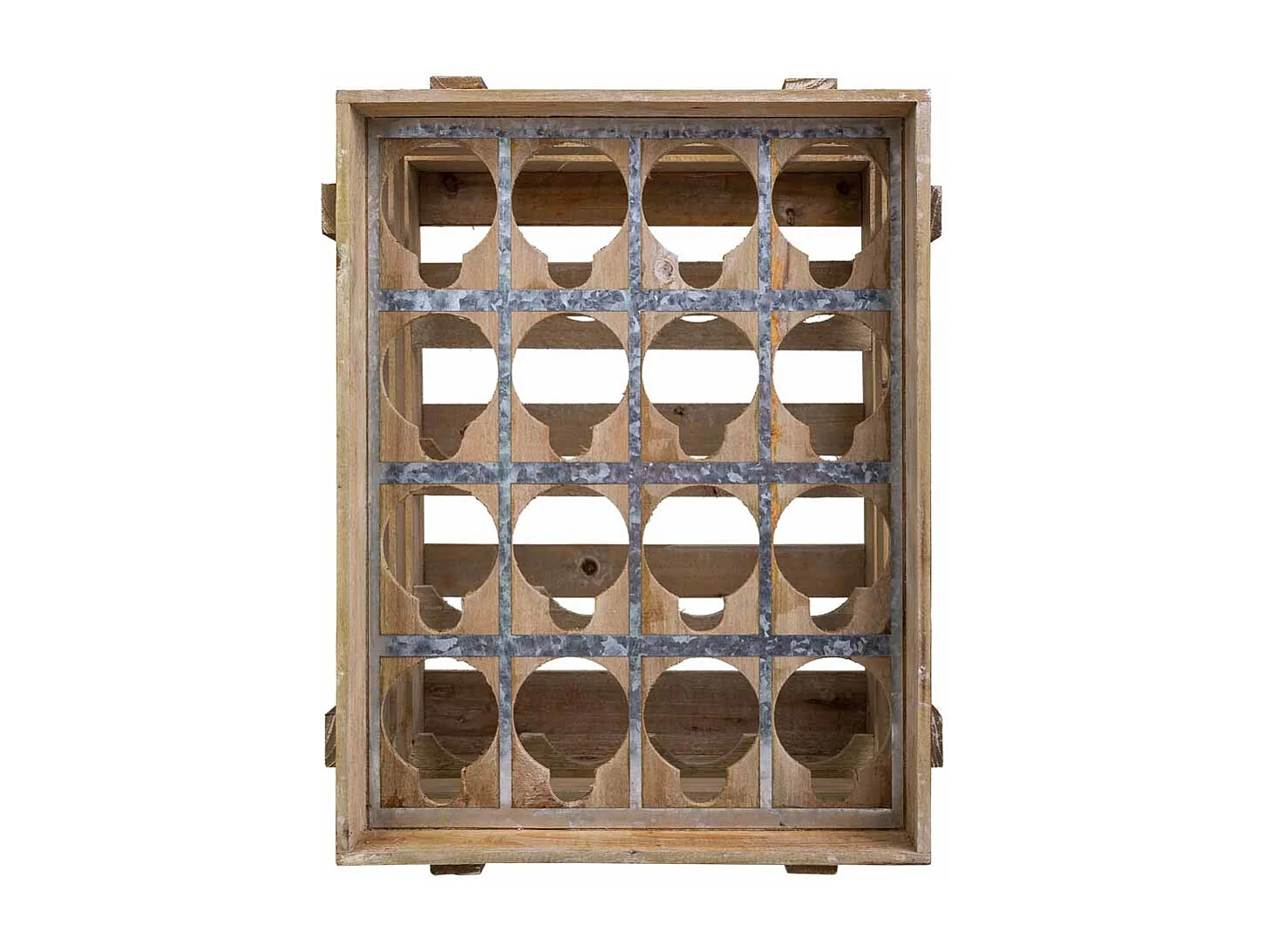 Cajón botellero de madera marrón 41x32x55