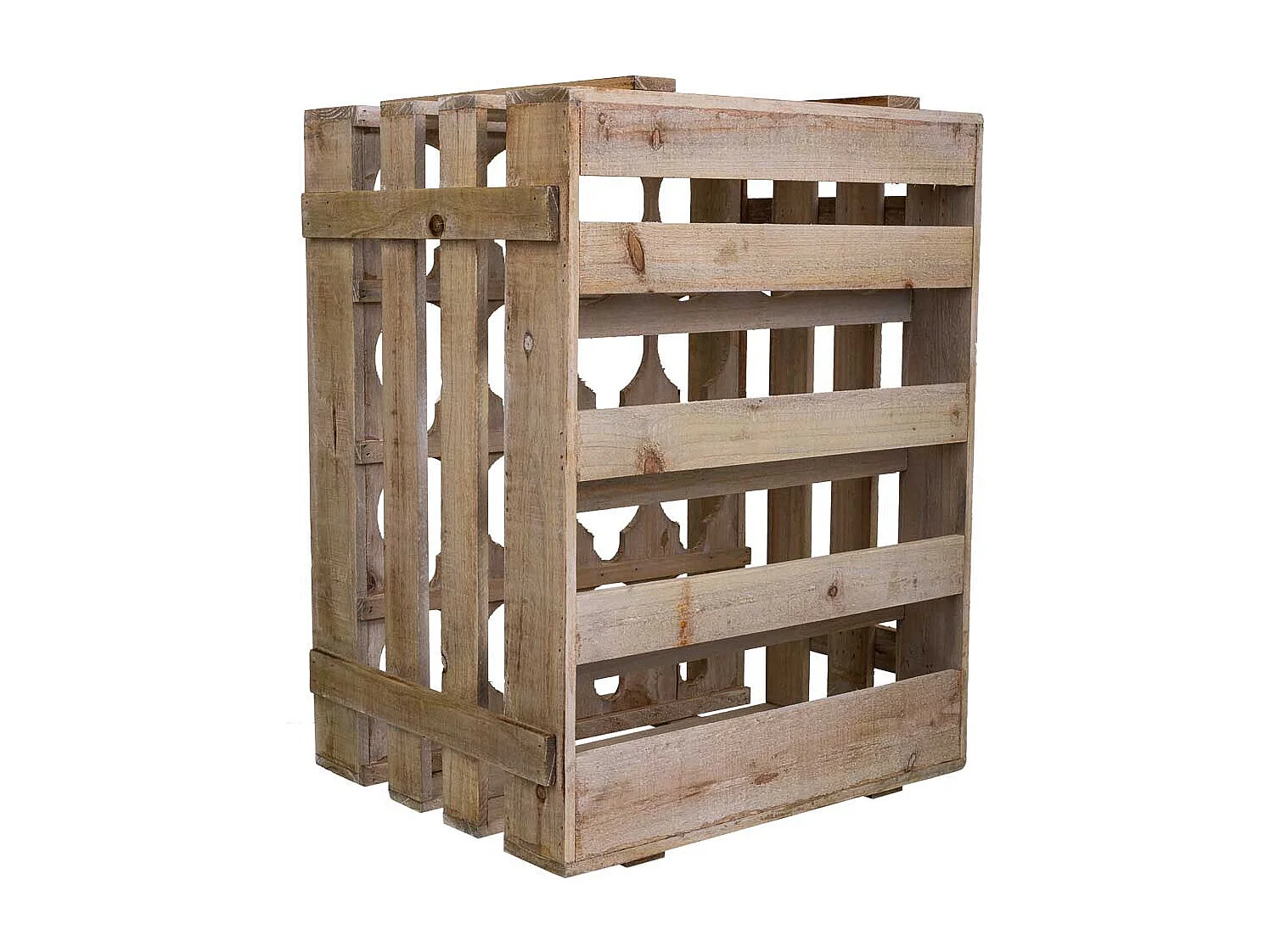 Cajón botellero de madera marrón 41x32x55