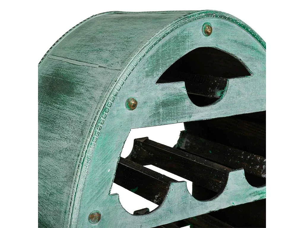 Blauer Flaschenständer aus Holz, 46 x 27 x 85 h cm