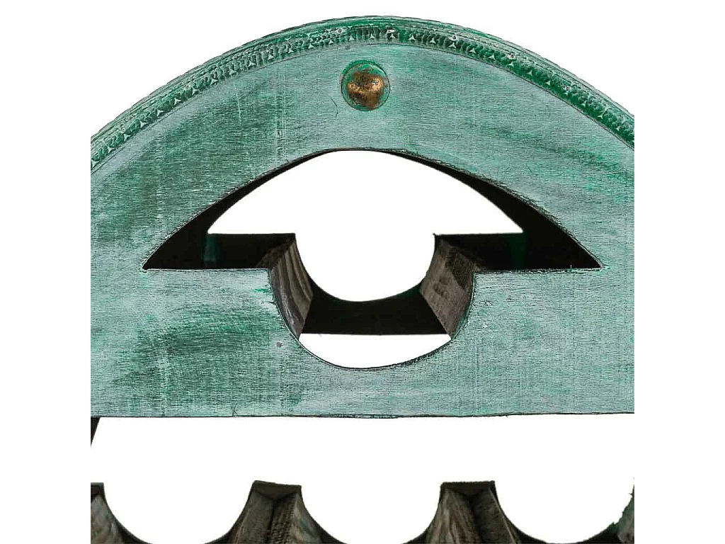 Blauer Flaschenständer aus Holz, 46 x 27 x 85 h cm