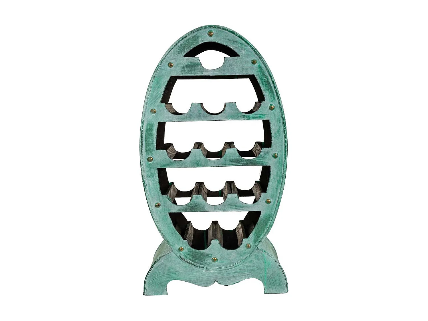 Casier à vin en bois bleu 46x27x85h