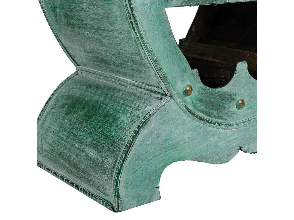 Blauer FlaschenstÃ¤nder aus Holz, 46 x 27 x 85 h cm