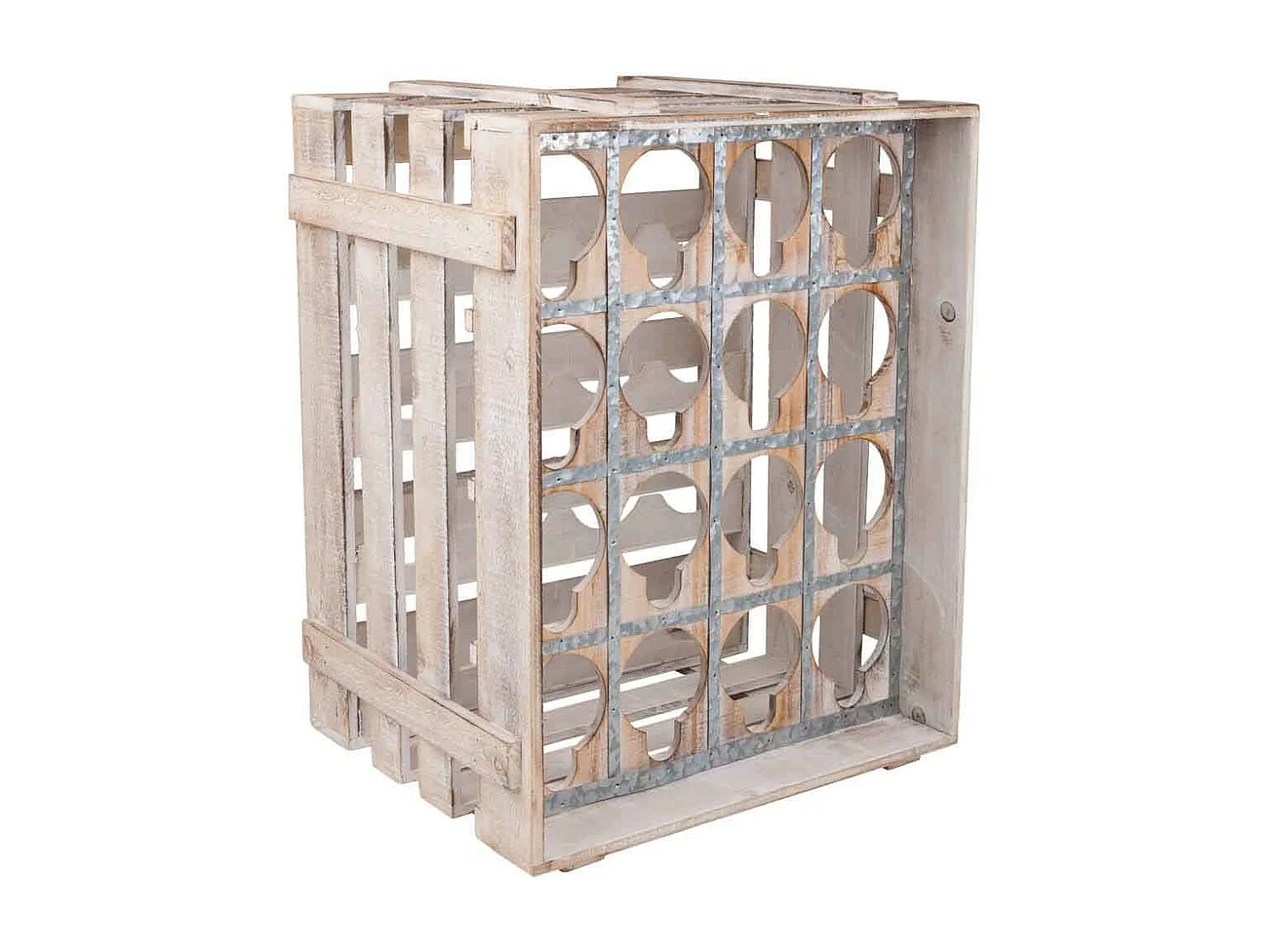 Cassetto portabottiglie in legno marrone 41x32x55h