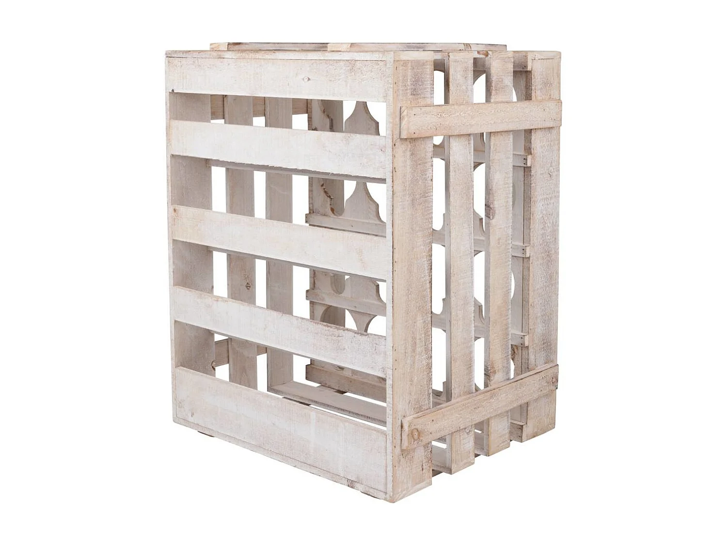 Cassetto portabottiglie in legno marrone 41x32x55h