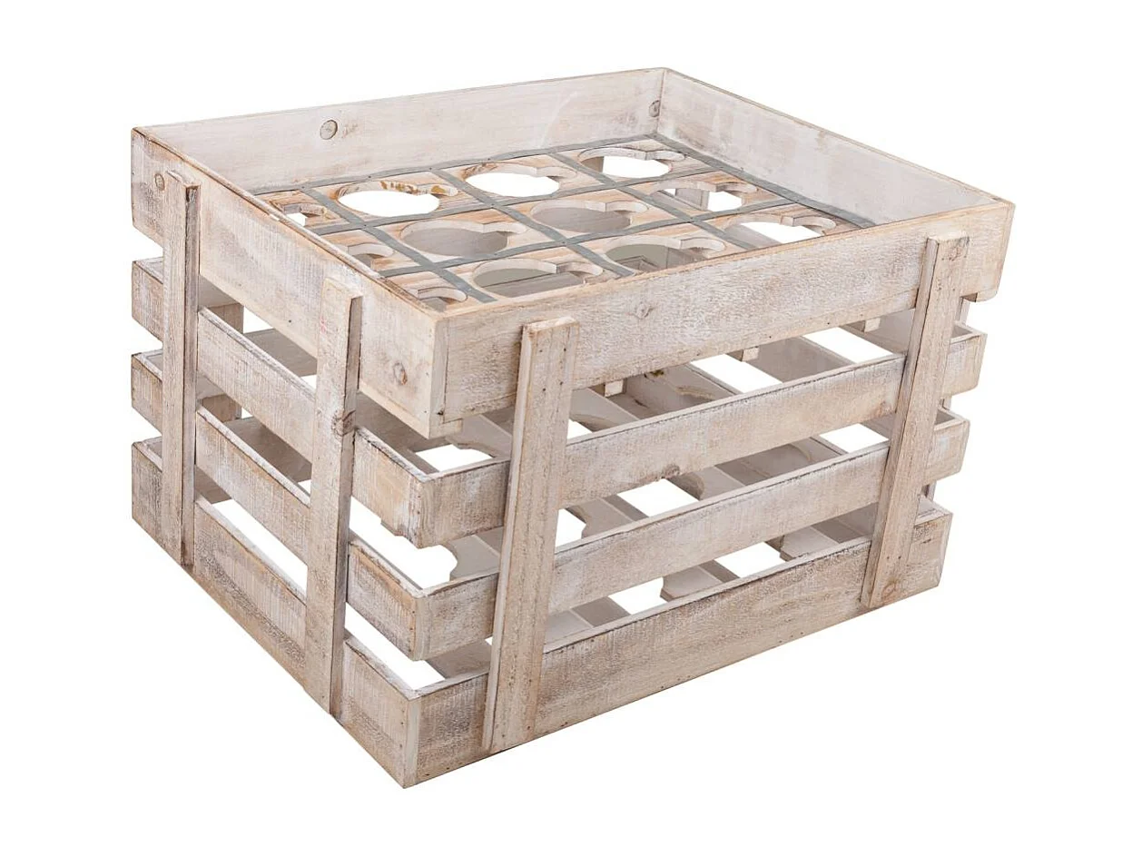 Tiroir casier à bouteilles en bois marron 41x32x55h